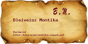 Bleiveisz Montika névjegykártya